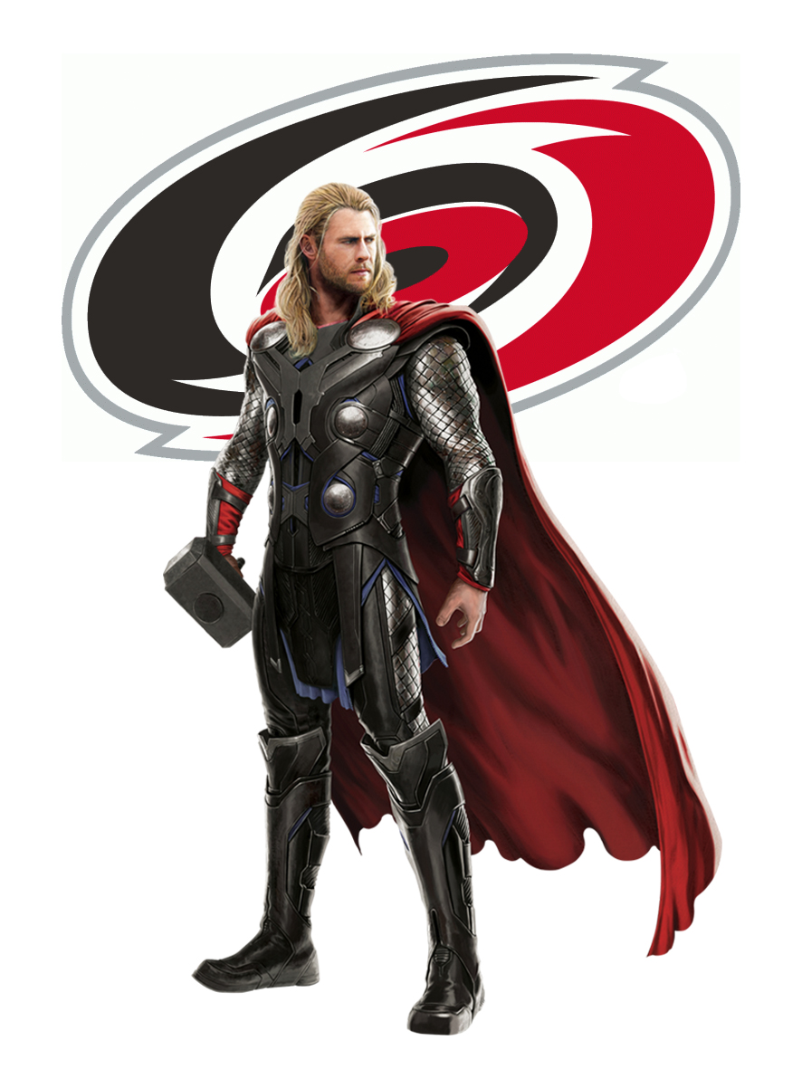 Carolina Hurricanes Thor Logo iron on paper